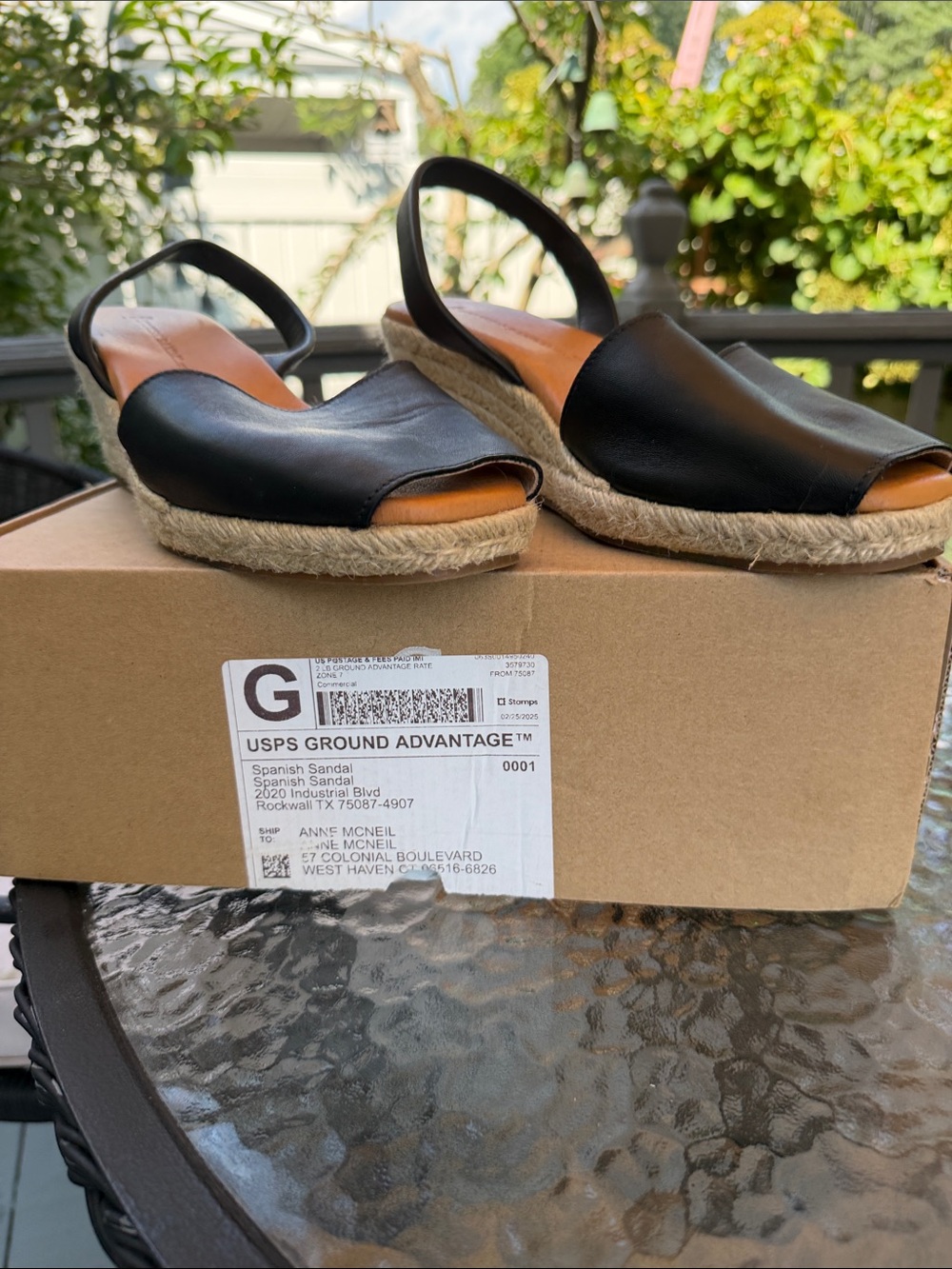 Black Espadrille Spanish Sandals Slingback Sandal size 10 heel 2.8 inches